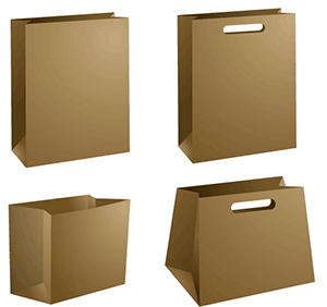 平口紙袋 (赤牛皮)