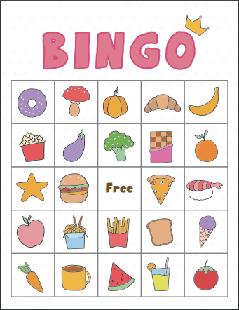 賓果 BINGO 圖片卡